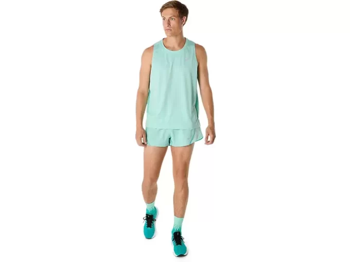 ASICS Stříbrné rozparkové kraťasy