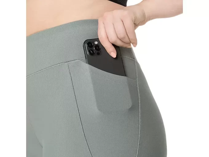 Dámské žebrované legíny s vysokým pasem 7/8