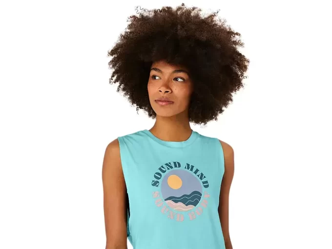 Dámská mikina Asics Sun in the Sky Slogan Muscle Dámská mikina Asics Sun in the Sky Slogan Muscle