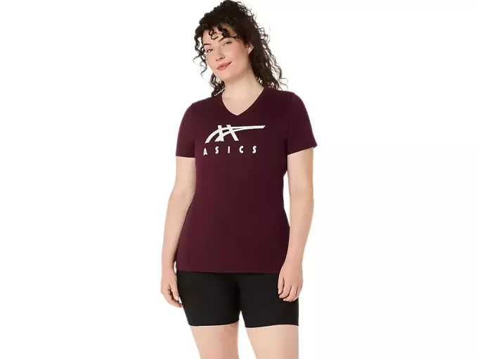 Dámská obuv ASICS s pruhy a výstřihem do V