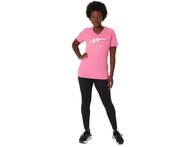 Dámská obuv ASICS s pruhy a výstřihem do V