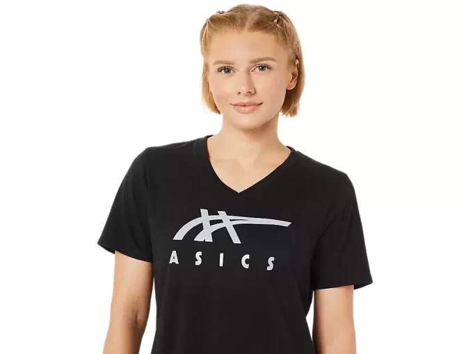 Dámská obuv ASICS s pruhy a výstřihem do V