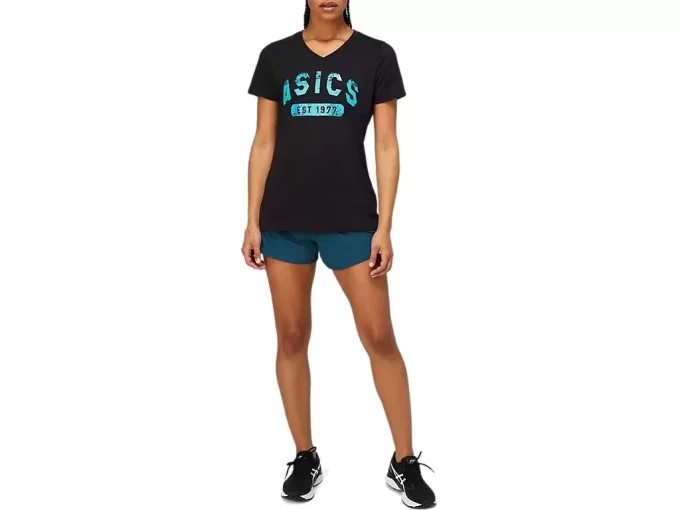 Dámský top s krátkým rukávem a výstřihem do V, založený v roce 1977