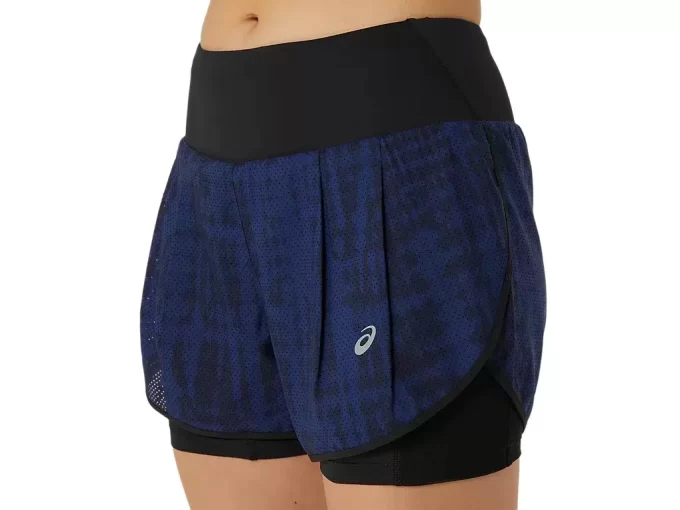 Kraťasy 2-N-1 s potiskem po celé silnici, 3,5 palce