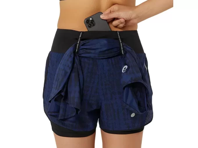 Kraťasy 2-N-1 s potiskem po celé silnici, 3,5 palce