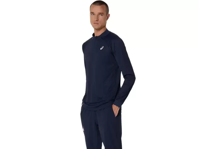 Top s dlouhým rukávem a půl zipem