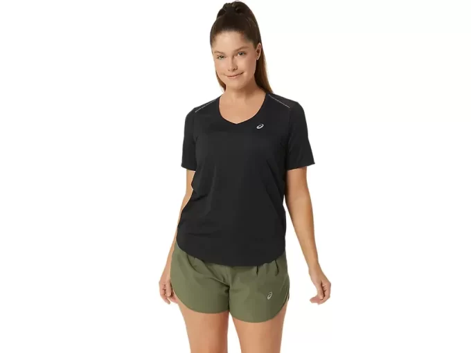 Top s krátkým rukávem a výstřihem do V