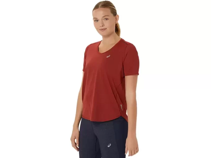 Top s krátkým rukávem a výstřihem do V