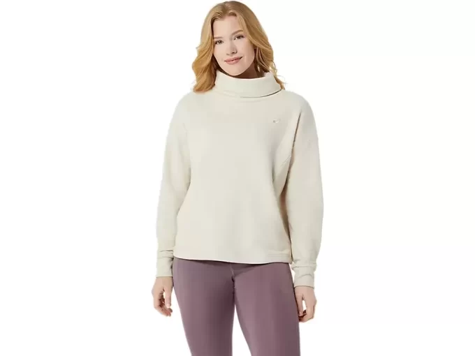 Top s vysokým výstřihem z francouzského froté