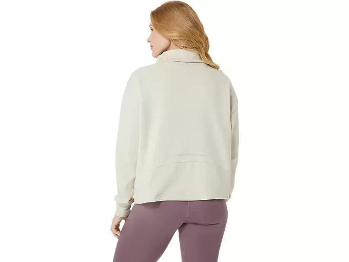 Top s vysokým výstřihem z francouzského froté