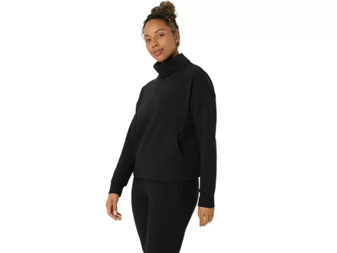 Top s vysokým výstřihem z francouzského froté